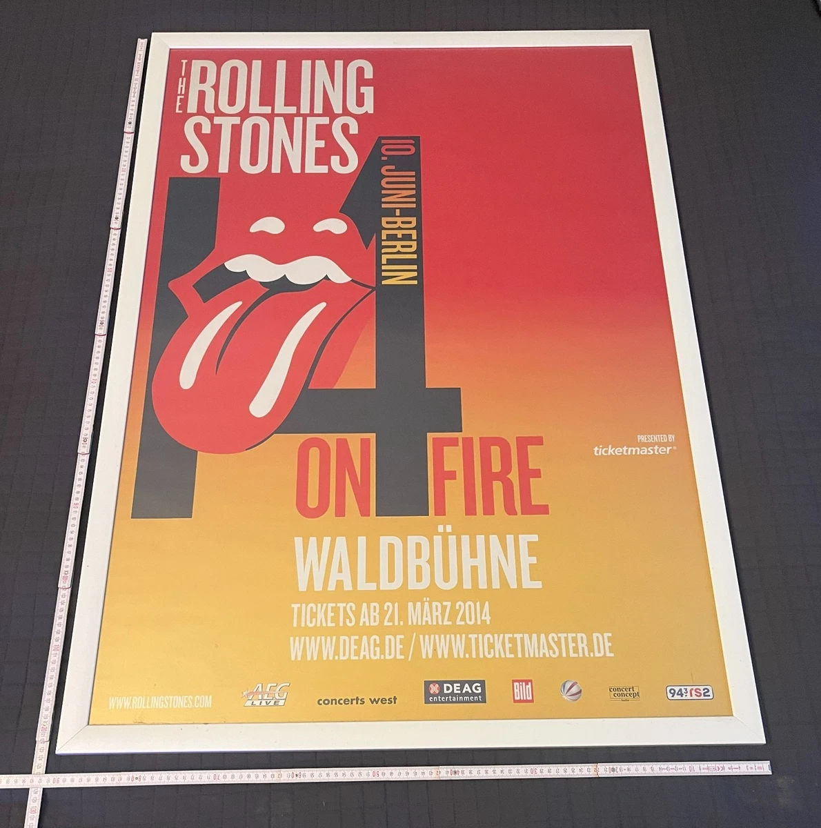 ORIGINAL TOUR POSTER GERMANY BERLIN THE ROLLING STONES 2014