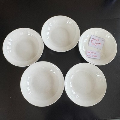 5X Maxwell & Williams Cashmere Round Collection White Coupe Soup Salad Bowls 8''