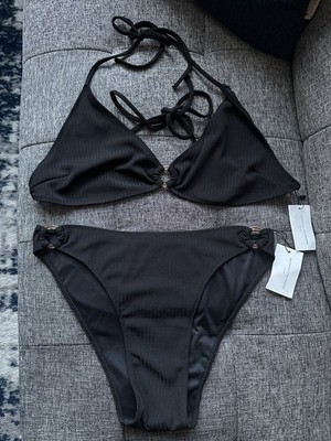 NWT Faithfull the Brand Black Bikini Set Agnes Bottom Mian Top XXXL Size 14