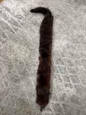 VTG Vintage Brown Mink Fur Scarf Wrap 4 Pelts Collar Stole Full Body