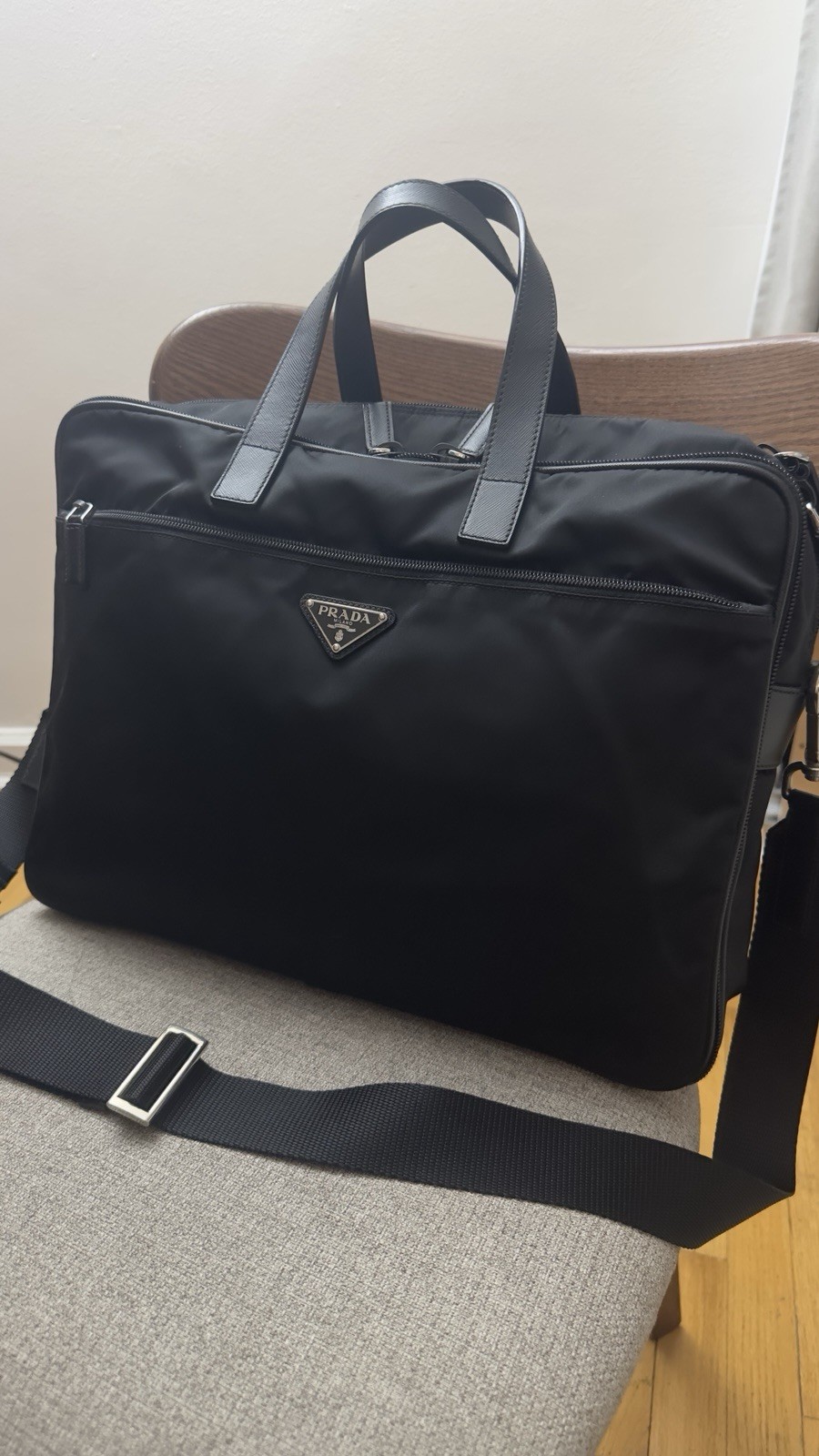 Prada Black Nylon Men’s or Women's Briefcase - barely used