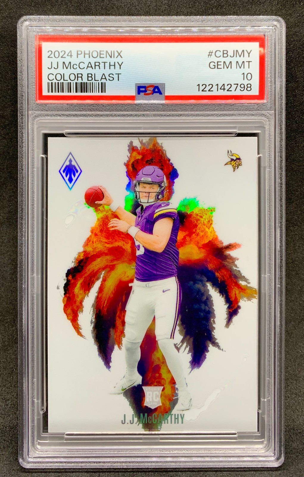2024 Phoenix JJ MCCARTHY Color Blast Prizm Case Hit Rookie RC SP Gem Mint PSA 10