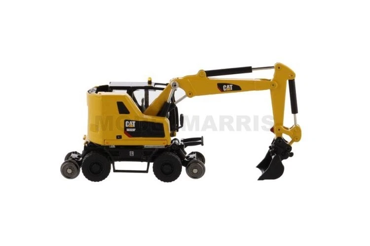 DIECAST MASTERS 85612 CAT M323F escavatore gommato ferroviario giallo 1:87 - Immagine 2 di 4