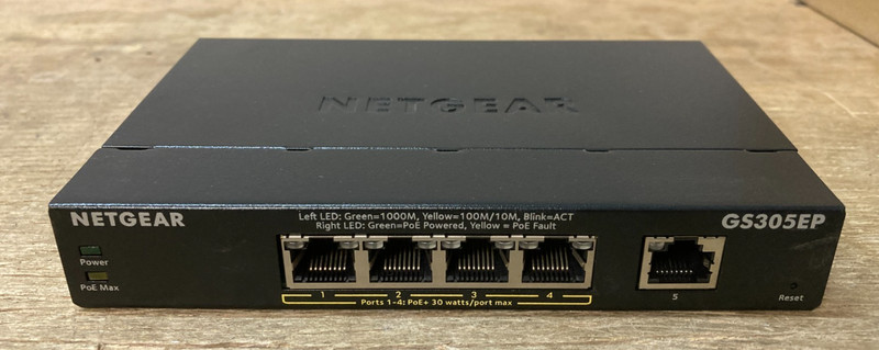 NETGEAR Managed PoE+ Switch 5 Port Gigabit Ethernet GS305EP (OFFERS WELCOME)