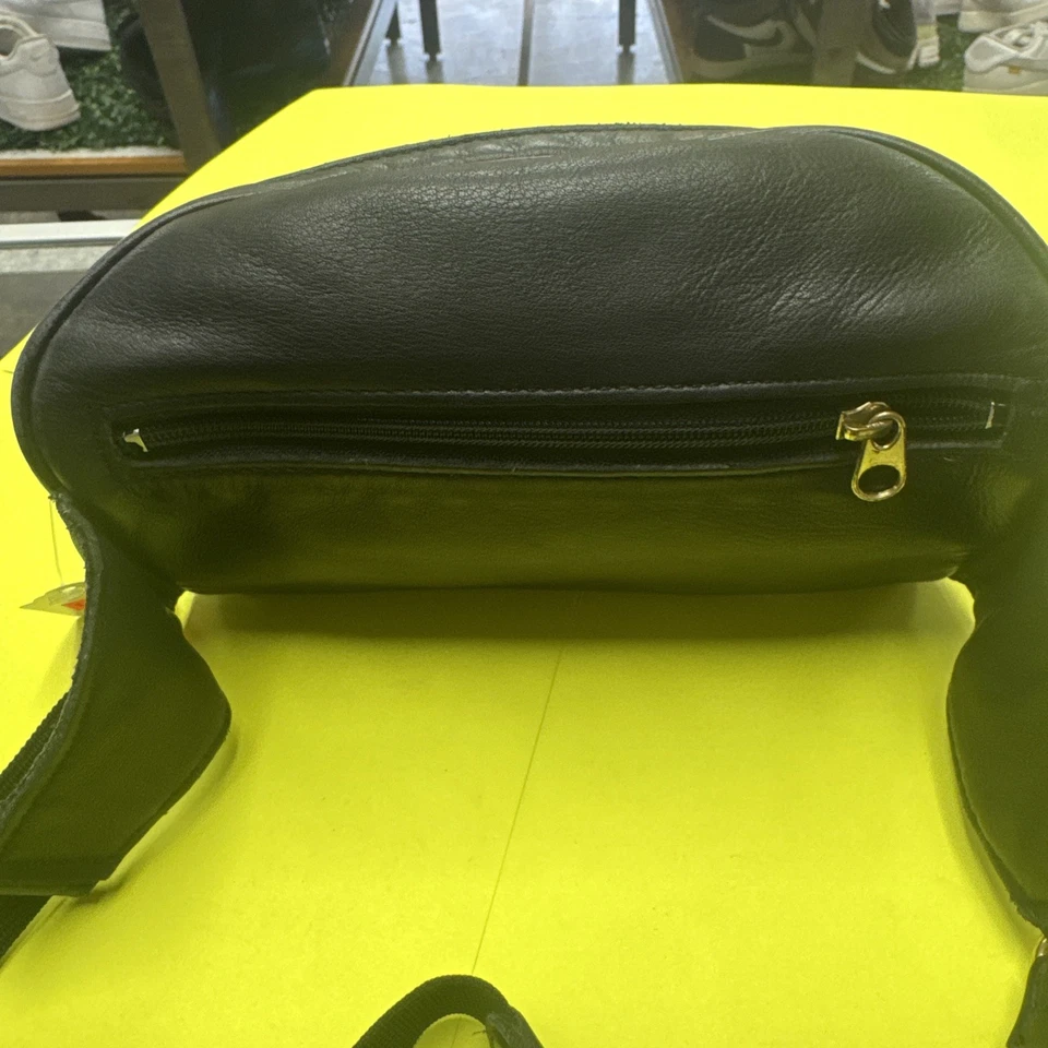 Bolsa de cintura COACH vintage cantina 0515 bolsa de cinto de couro preta britânica pacote com babá - Imagem 3 de 4