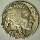 1929 S US Buffalo Nickel VF Five Cent Coin Copper Nickel Very Fine Condition 5c