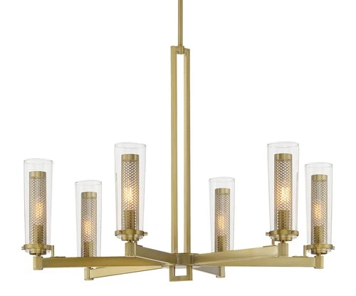 Minka Lavery 2186 Emmerham 6 Light 32"W Chandelier - Brass - Picture 1 of 2