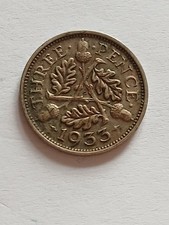 1933 Three Pence...pre Decimal coin...used condition...Georgivs v