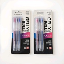  2 Sakura Gelly Roll Retractable Medium Point Pens 3/Pkg-Stardust - 50603