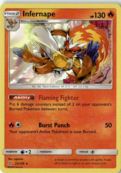 Infernape Holo Holo Rare SM - Ultra Prism 23/156 NM