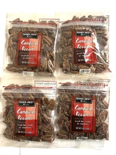 4 Packs Trader Joe's Candied Pecans 5 oz Each Pack Total 20 oz