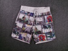Old Navy Swim Trunks Mens S Tropical Photo Print Board Shorts Drawstring Cargo