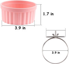 2 Pack Bird Detachable Bowl Plastic Food Cup Convenient Hanging Seed Water Fe...