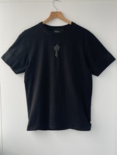 T-shirt Trapstar "It's a Secret" nera con logo ricamato taglia M made in Portugal