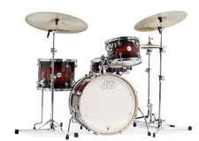DW Design Series Frequent Flyer 4-Piece Maple Shell Pack, Tobacco Burst w/Chrome