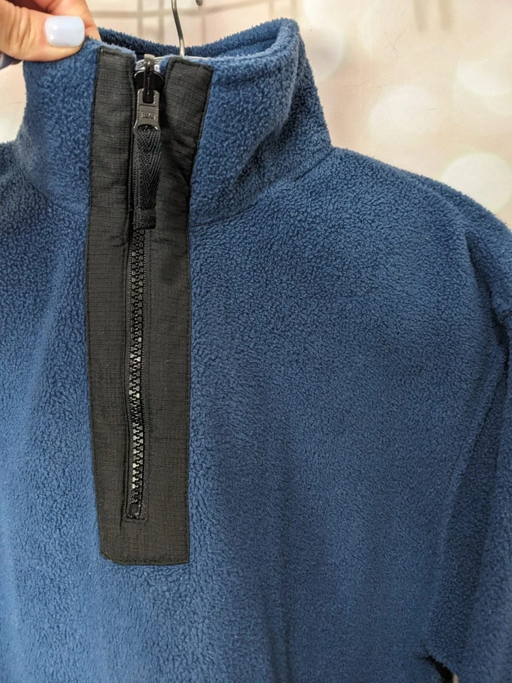 Pullover polar azul juvenil AZ Arizona para niños 1/3 cremallera cuello falso talla grande Foto 4 de 4