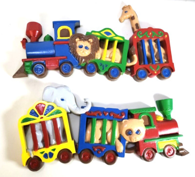1991 Burwood Circus Train Wall Hangings Set Trains Animals Circus Nursery