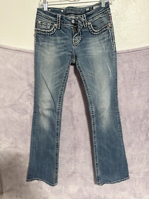 Miss Me Signature Embellished Boot Cut Jeans Women Junior Size 27