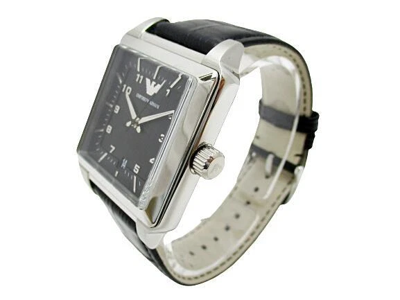 Emporio armani men's square cheap watch