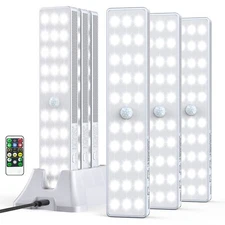 LED Closet Light with Charging Station, 30LEDs Dimmer Rechargeable Motion Sen...