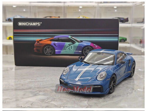 MINICHAMPS 1/18 Porsche 911 992 TurboS 20th Anniversary Edition Alloy remise Model Car