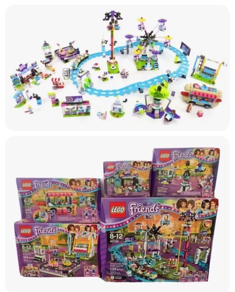 Lego Friends AMUSEMENT PARK 41127 41128 41129 41130 lot of 6 Sets NEW sealed