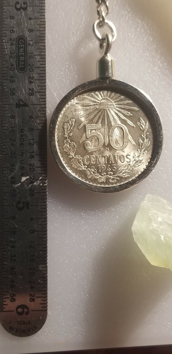 New!! one 1940-45 50 cents .0720 silver Mexican Coin w an New!! one 1940-45 50 cents .0720 silver Mexican Coin w an