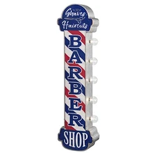Barber Shop Marquee LED Sign, Vintage Style, Double Sided 30", Battery Operated