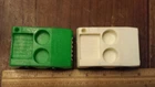 2 Vintage Fisher Price Little People cars  - green/white &  white/green (lot #3)