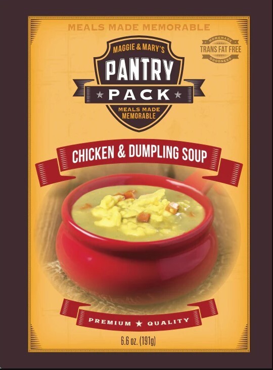 Paquete de despensa sopa de pollo y albóndigas
