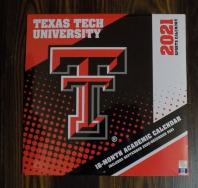 2021 Official Texas Tech University Wall Calendar 12" X 12" - 16 Months | Ebay