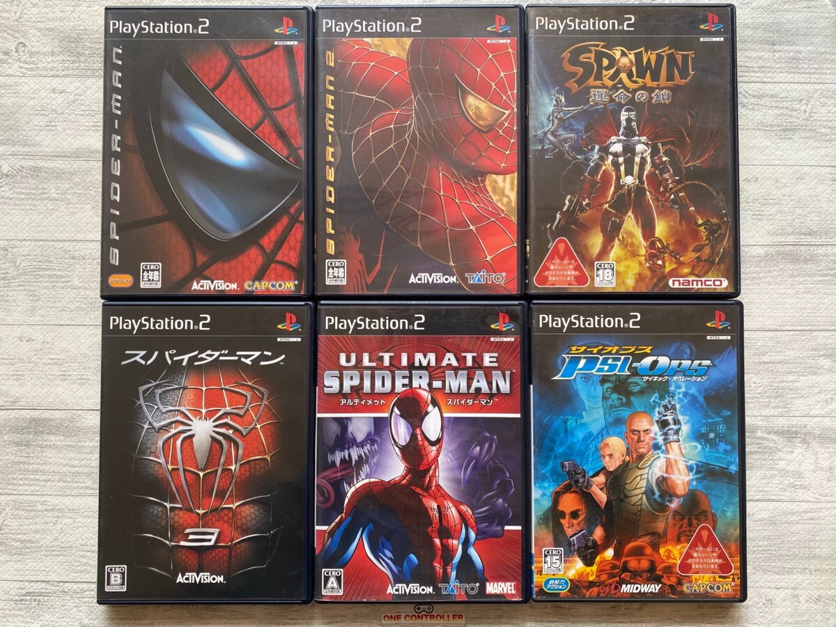 SONY PS2 Spider-Man 1 2 3 & Ultimate Spider-Man & Spawn & Psi-Ops