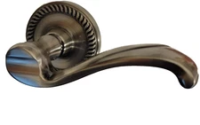 Nostalgic Warehouse Newport Rosette Right Privacy Portofino Lever Antique Pewter