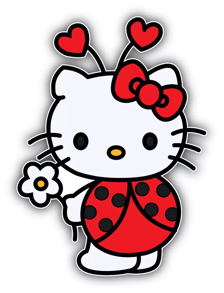 Hello Kitty Cartoon Sticker Bumper Decal - ''SIZES