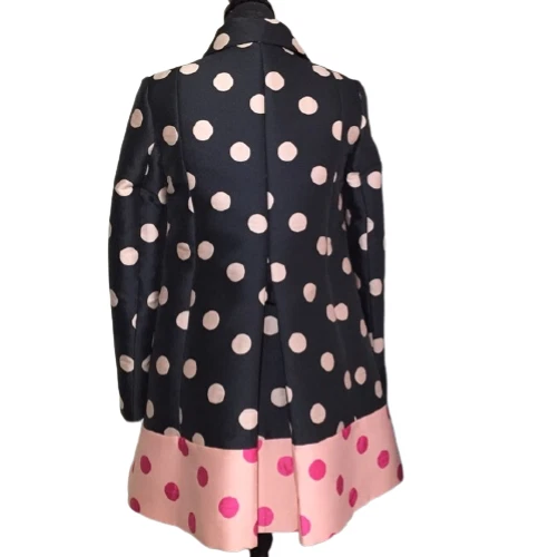 RED Valentino double breasted Cappotti dot coat Black/Pink Size 44 DH014 UU 05 - Image 3 of 4