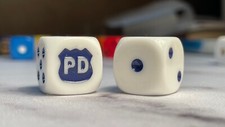 PD Police Department team Heroclix custom D6 dice pair