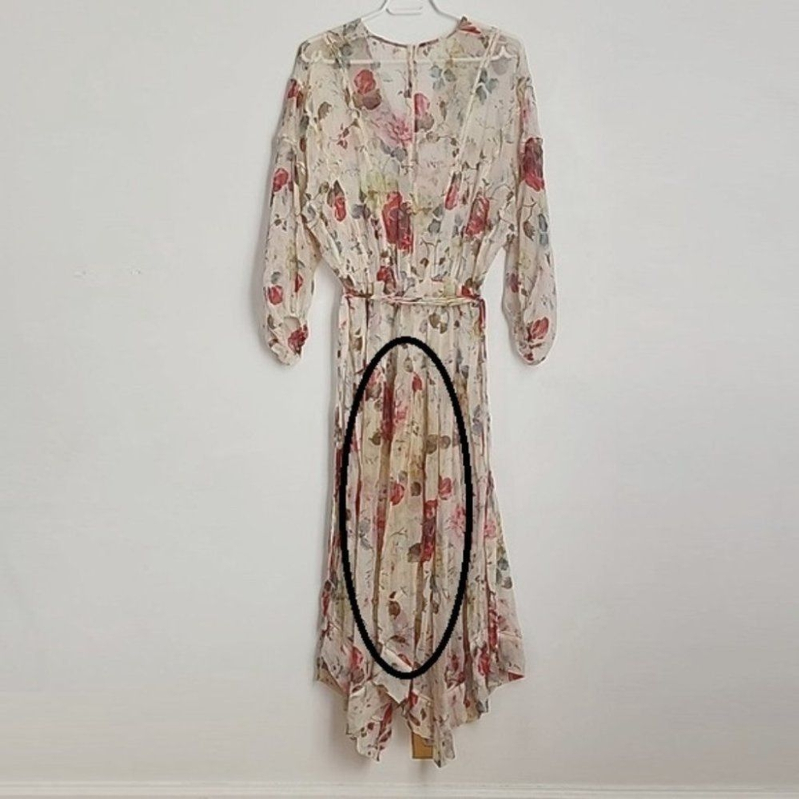 Zimmermann Mischief Ladder Floral Silk Midi Handkerchief Floral Dress AS IS b116