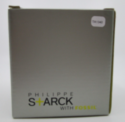 Montre Philippe Starck With Fossil - Modèle PH5010 340701, Cadran Carré Noir, Quartz Unisexe - Occasion Avec Boîte