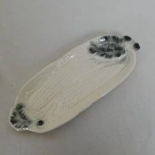 Sunkist Van Nuys California Pottery Corn Serving Dish 1959 #243 Black White FLAW