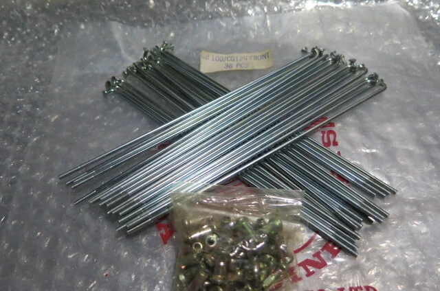 HONDA S90 CS90 CL90 CB100 CG110 CG125 CL100 FRONT SPOKE 36 PC 172 mm. SET NOS Foto 4 de 4