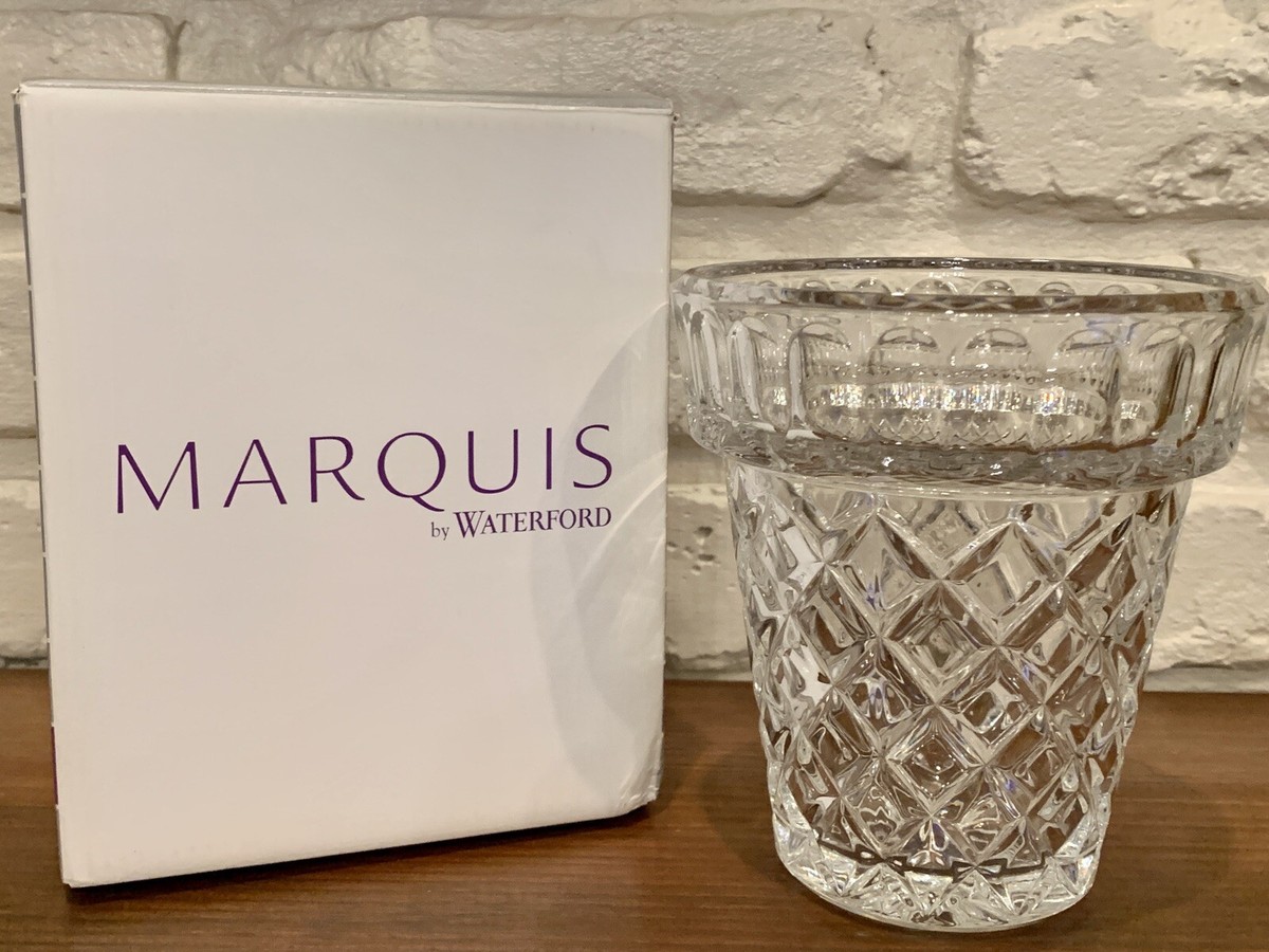 Waterford MARQUIS Crystal Diamond Cut Flower Pot Vase MINT | eBay