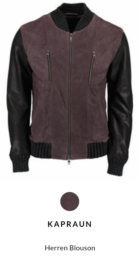 Moncler — Genuine Kapraun Leather Jacket Coat Leather Fabric Mix Moncler Boss - Size 50 - NEW