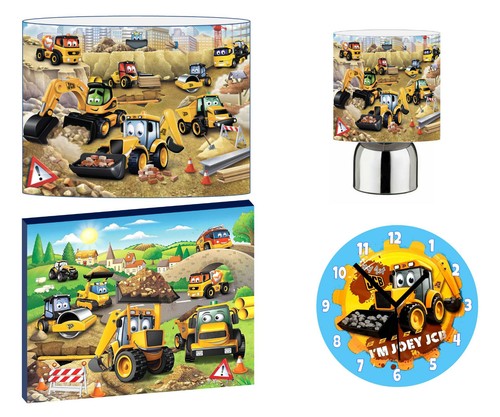 JCB ESCAVATORI CAMION PARALUME DA SOFFITTO, LAMPADA TOUCH, ARTE DA PARETE, OROLOGIO o PACCHETTO - Foto 10 di 10