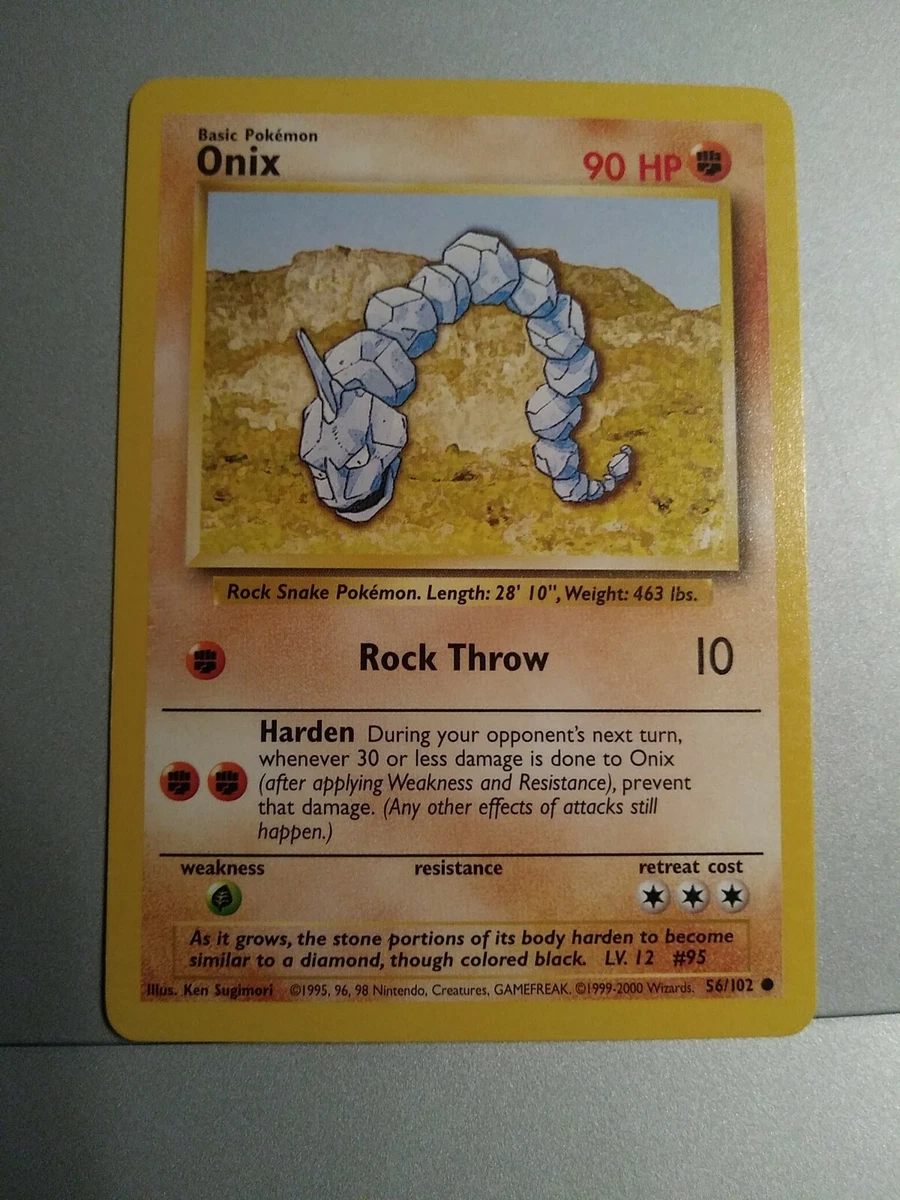 Pokémon TCG Onix Base Set 56/102 Regular Unlimited Common