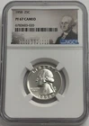 1958 NGC PF67 Cameo 90% Silver Proof Washington Quarter 25c Portrait Label