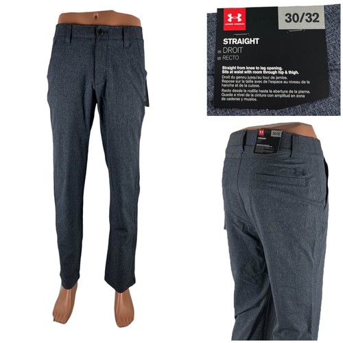 Under Armour Herren 30 x 32 Golfhose lockere gerade Passform Match Play grau neu mit Etikett $ 85