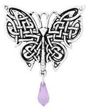 Morrigan's Lunar Moth Mythic Celts Pendant Pagan Wiccan New