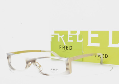 FRED Lunettes Eyeglasses White GREY GOLD 52-16-135 St Moritz C4 001 #134