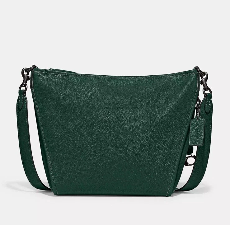 COACH Small Dufflette Duffle Crossbody Bag in Forest Green Leather NEW C8482