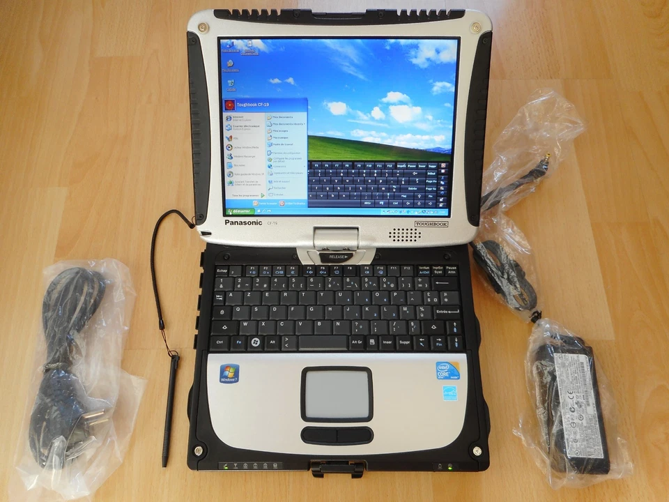 10 Heures PANASONIC TOUGHBOOK CF-19 XP SSD 512 PC Tablet Tactile AZERTY Port COM - Photo 2/4